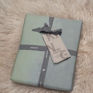 NWOT West Elm sateen colorscape king 0rganic sateen duvet cover